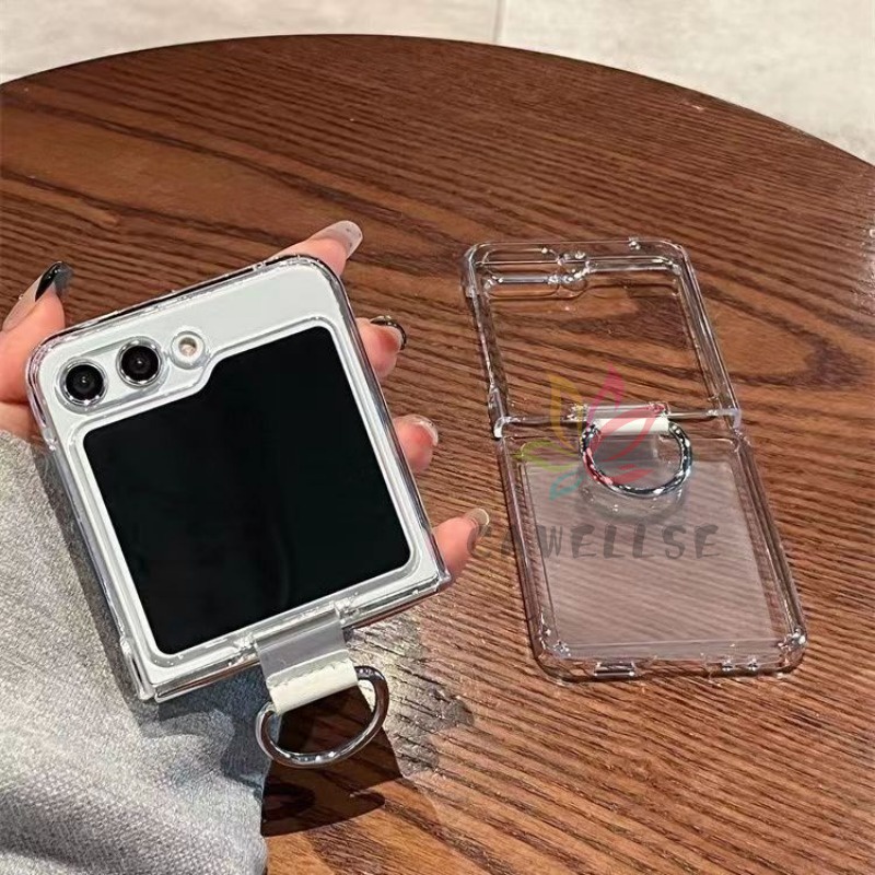 Slim Fit Hard PC กันกระแทก Anti-Fingerprint ป้องกันรอยขีดข่วนเคสโทรศัพท์ Z Flip 5 Z Flip 4 Z Flip 6 
