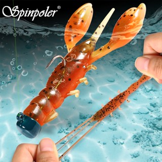 Spinpoler เหยื่อตกปลาประดิษฐ์ รูปกุ้ง กุ้ง แบบนิ่ม 65 มม.