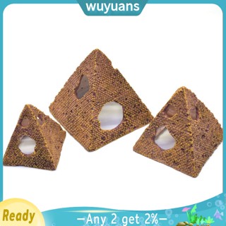 Wuyuans ปิรามิดจําลอง รูปกุ้ง ขนาดเล็ก สําหรับตกแต่งตู้ปลา