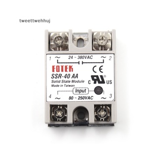 รีเลย์โซลิดสเตท SSR-40AA-H 40A 80-250V AC TO 90-480V AC SSR 40AA huj