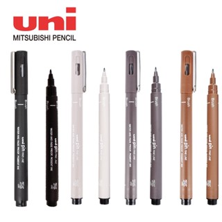 Uni PIN ปากกาแปรงสี สําหรับแต่งหน้า (สีเทาเข้ม สีเทาอ่อน และสีดํา)