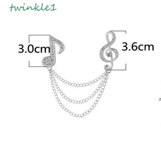 Twinkle1 เข็มกลัด หรูหรา ผู้หญิง ผู้ชาย สูท เครื่องประดับแฟชั่น พลอยเทียม คริสตัล โลหะ พู่