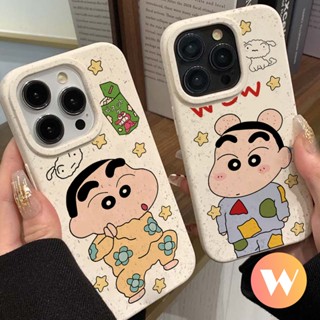 เคสโทรศัพท์มือถือ แบบนิ่ม ลายการ์ตูนชินจัง ย่อยสลายได้ สําหรับ IPhone 11 13 14 XR 15 12 Pro MAX 7plus X 15 7 8 6S 6 Plus SE 2020 XS MAX