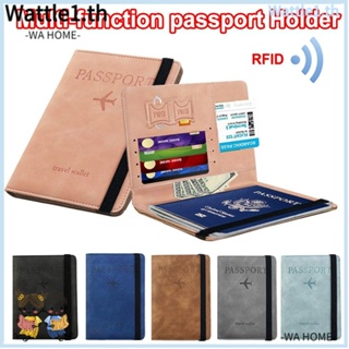 Wttle RFID กระเป๋าหนังใส่หนังสือเดินทาง อเนกประสงค์ แบบบางพิเศษ