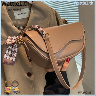 Wttle กระเป๋าสะพายไหล่ลําลอง หนัง PU สีพื้น สไตล์วินเทจ สําหรับนักเรียน