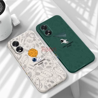 OPPO A60/A38/A18/A58/A98 5G/A78 5G/Reno 8T/A77S/A3S/A5S/A7/A12 Master edition nasa นักบินอวกาศเคสโทรศัพท์ TKRB