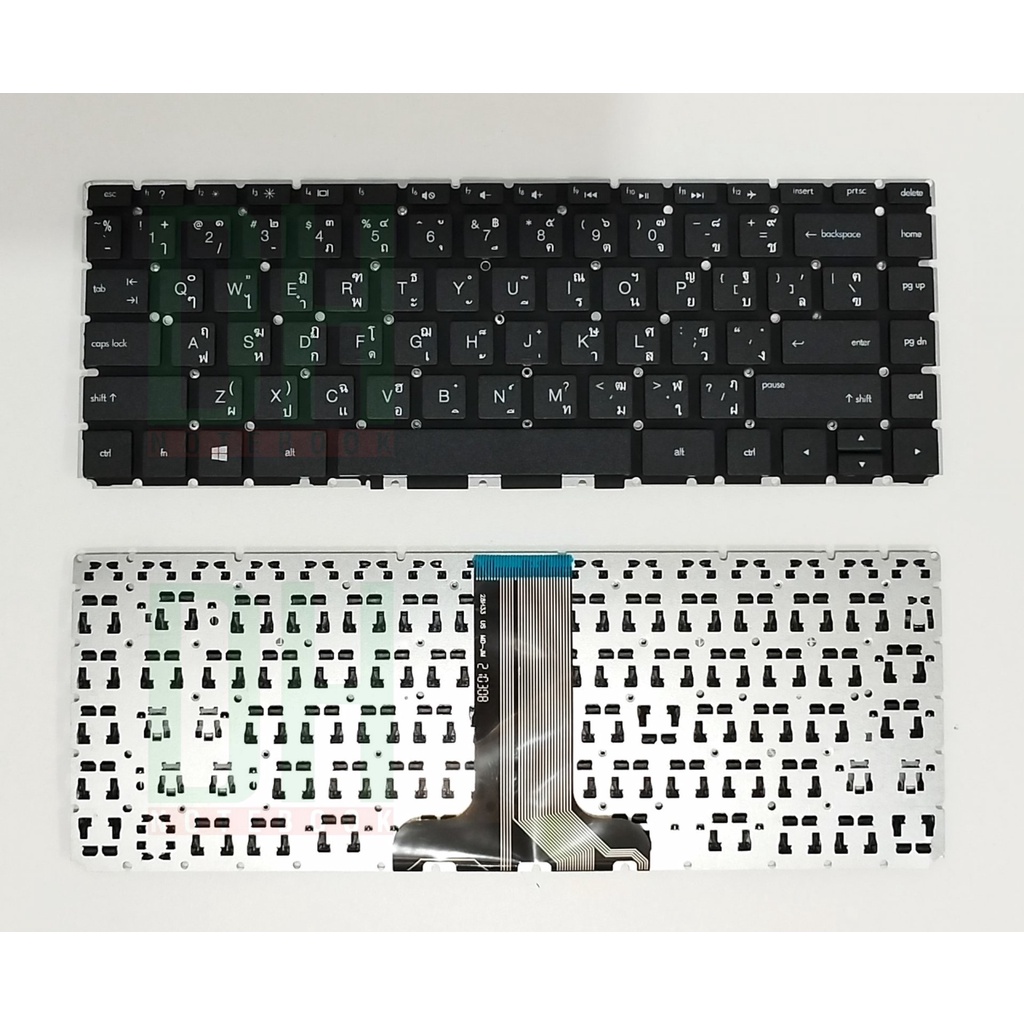 แป้นพิมพ์ คีย์บอร์ดโน๊ตบุ๊ค HP Pavilion 14-BS, 14-BA, 14-CD, X360 Laptop Keyboard ปุ่มตรง TH-ENG