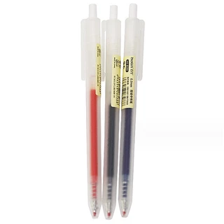 ปากกาลูกลื่น แบบกด สไตล์ MUJI ขนาด 0.5mm หมึกเยอะ ปากกาเจล ปากกา สีแดง สีดำ สีน้ำเงิน S0123