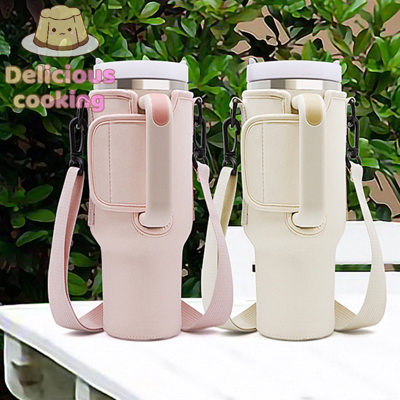 [Delicious Cooking] กระเป๋าใส่ขวดน้ํา พร้อมสายคล้องไหล่ ปรับได้ 40 ออนซ์ สําหรับ Stanley