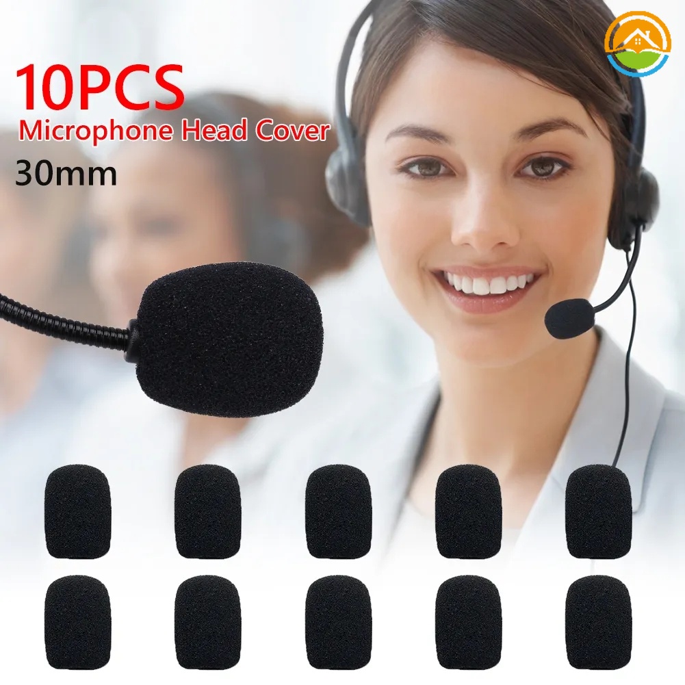 10 ชิ้น ไมโครโฟน เคสป้องกัน สากล / ป้องกันน้ําลาย ประชุม ไมค์ ฟองน้ําครอบคลุม / กรองเสียงรบกวน ปลอกคอ คลิปป้องกันหูฟัง