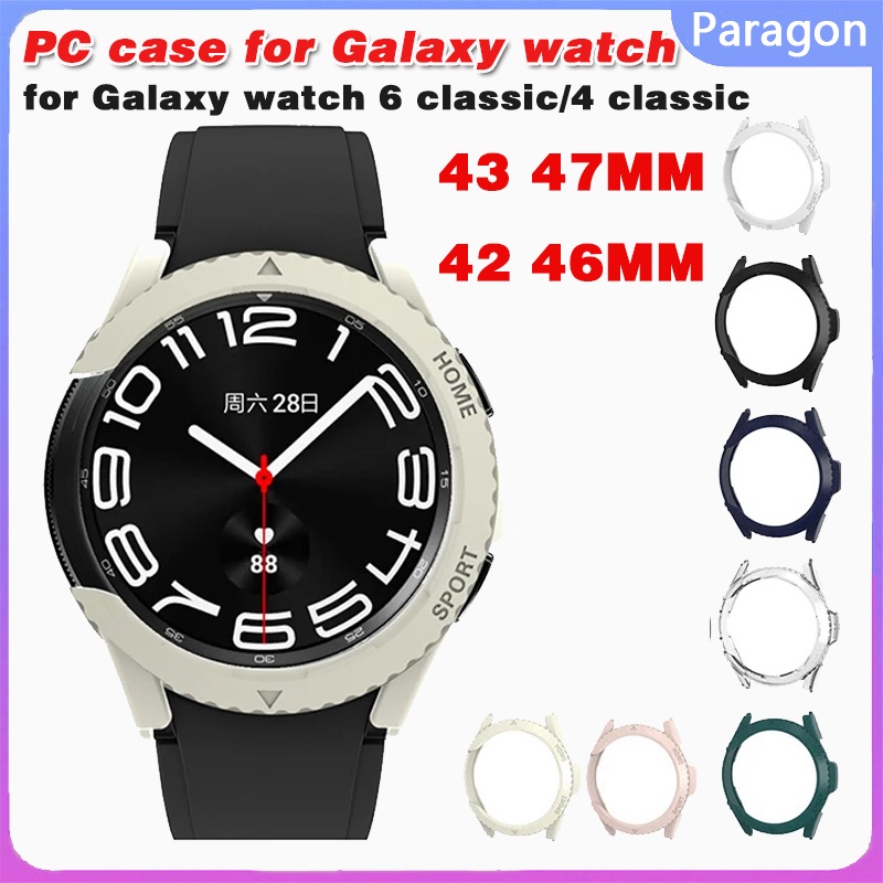 เคส PC ครึ่งกรอบป้องกัน เหมาะสําหรับ Samsung Galaxy Watch 6 Classic 43 มม. 47 มม. Galaxy Watch 4 Classic 42 มม. 46 มม.