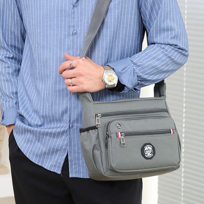 SIAMBAGSHOP(S1947) กระเป๋าสะพายข้าง Xiuxianxilie ผ้าoxford มี 4 สี มีช่องเยอะ