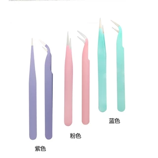 [Meow.Sensei] แหนบสเตนเลส สีมาการอง สําหรับหนีบเทปสติกเกอร์ ติดตกแต่งเล็บ DIY