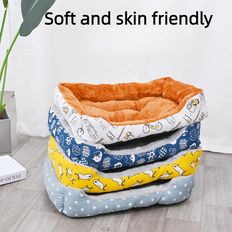รังแมวและสุนัข Four Seasons Universal Cotton and Hemp Nest ขนแกะขนนุ ่ มประเทศไทยรังแมวและสุนัขขนแกะแกะที ่ อบอุ ่ น