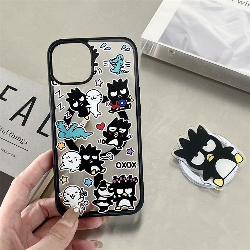 เคสโทรศัพท์ Sanrio BADTZ-MARU ที่วางขาตั้งแม่เหล็กเคสแข็งสําหรับ iPhone 17/16/ 15 Pro Max/14 Pro Max/13 Pro/13/12 iPhone 11 ฝาครอบกันกระแทก