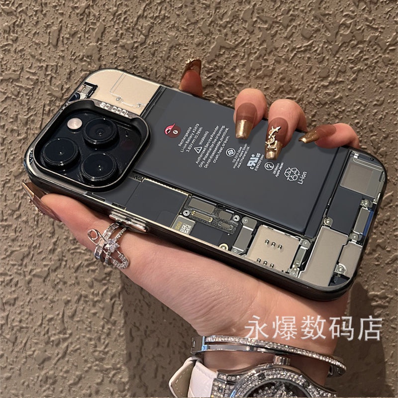 Disassembling Circuit Board ปุ่มโลหะ Apple 14/15/16promax เคสโทรศัพท์ Iphone13pro12/11 Frosted 7P นุ่ม 16plus