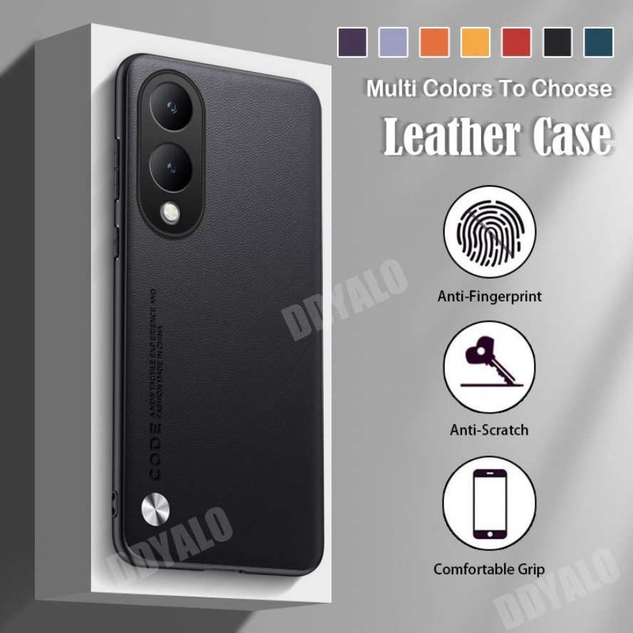 เคสซิลิโคน หนัง PU เนื้อแมตต์ หรูหรา สําหรับ Vivo Y17S VivoY17s 2023 4G Vevo Y 17 S 4G