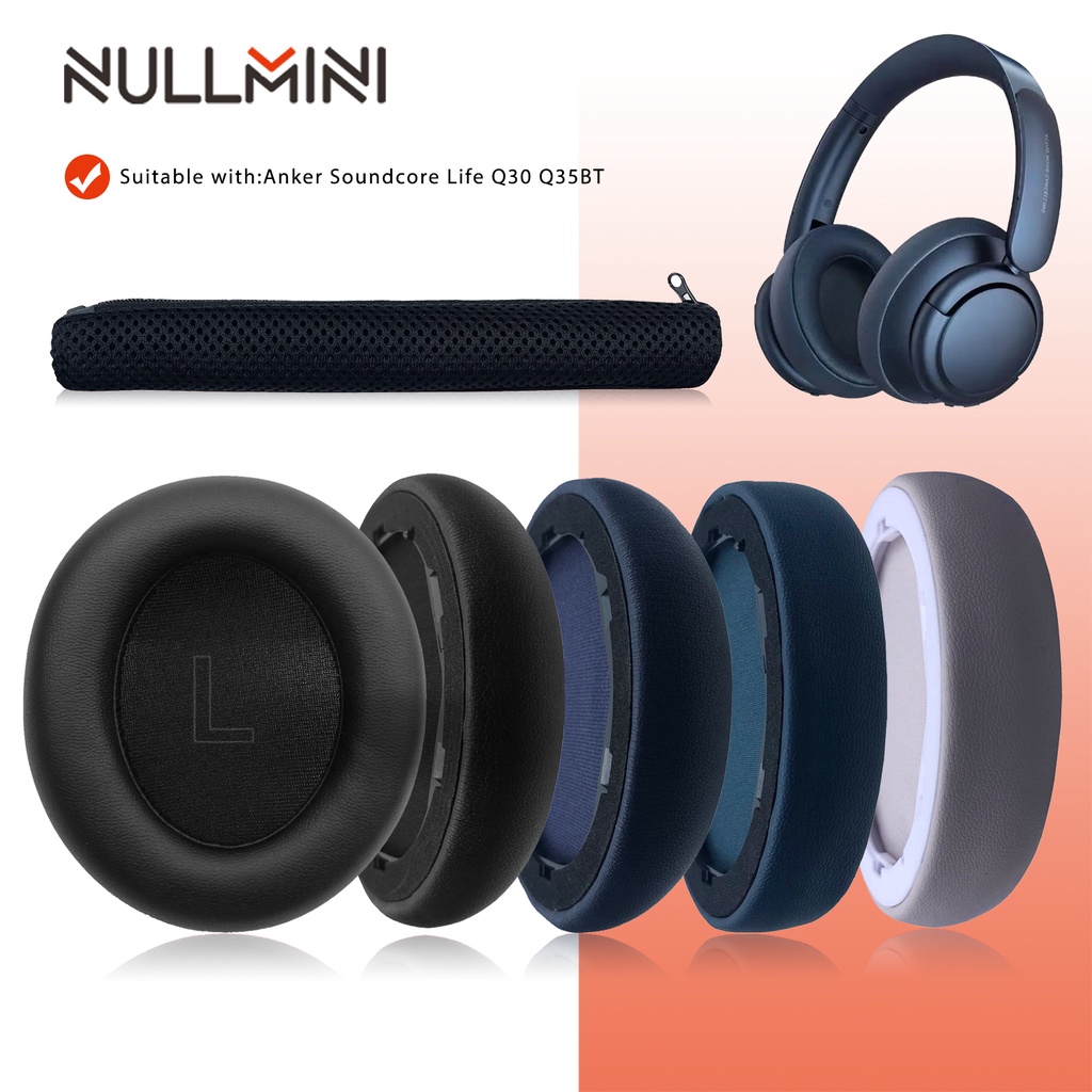 Nullmini ฟองน้ําครอบหูฟัง แบบเปลี่ยน สําหรับ Anker Soundcore Life Q30 Q35BT
