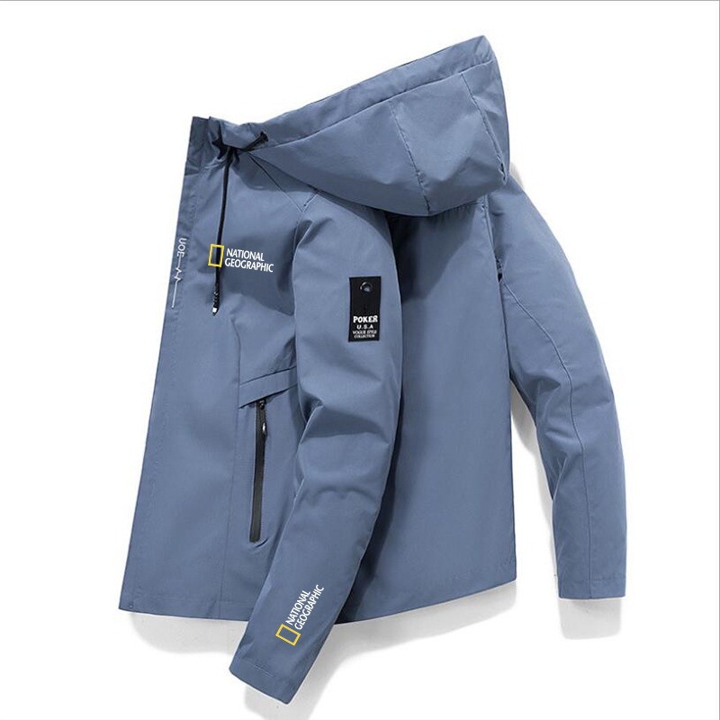 ขนาดใหญ่ขนาดชายเสื้อชายเกาหลีรุ่นhooded Coats Casualกีฬาเสื้อรถจักรยานยนต์All-MatchกันลมHoodedเสื้อแจ็คเก็ตAll-ปีดี