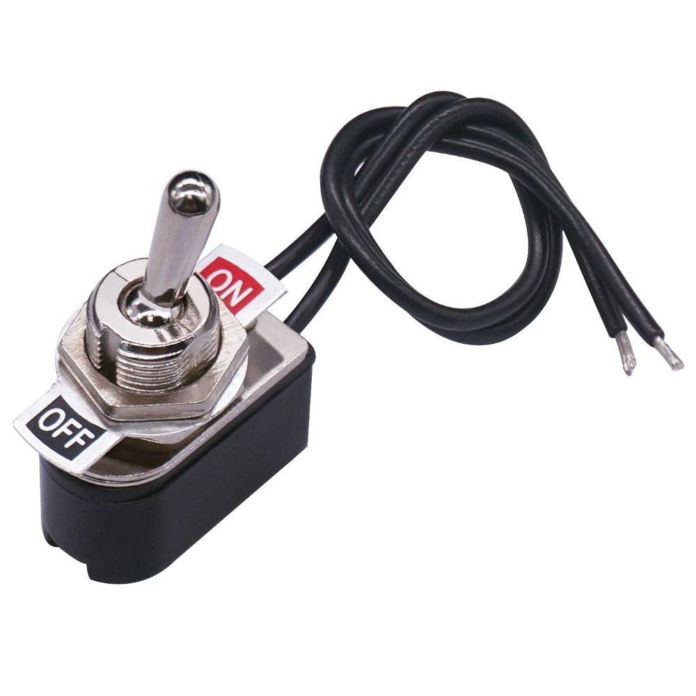 BAIHE Toggle Switch, 2 Pin Mini Toggle Rocker Switch, ติดตั้งง่าย Heavy Duty พร้อม 5 ตะกั่ว AC 6A/125V 3A/250V รถ ราคา ถูกที่สุด ดีลบีเคเค แกลเลอรีภาพที่ 9