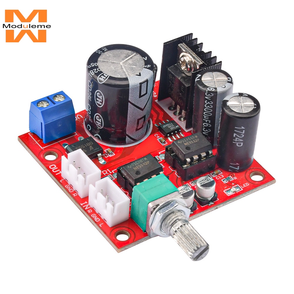 Dual ne5532 บอร์ดโมดูลขยายเสียง พาวเวอร์ซัพพลาย AC5-16V DC6-24V