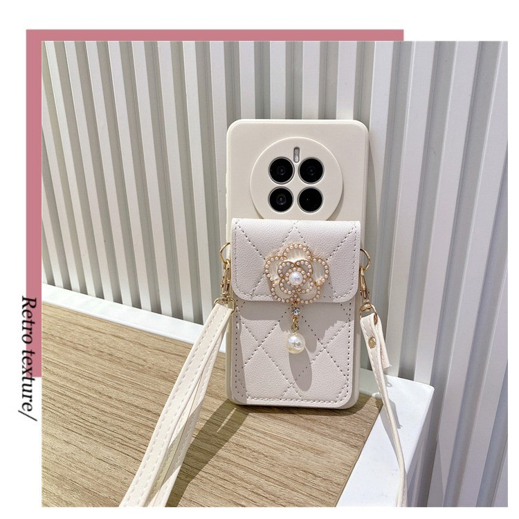 เคสโทรศัพท์มือถือ ลายดอกคามิเลีย พร้อมสายสะพาย และช่องใส่บัตร สําหรับ Samsung A15 A05 A05s A14 A24 A34 A54 A04 A04s A04E A03 A03S A02 A02S A73 A13 A23 A33 A53 M31 M51 M52 M33 J6 Plus - รูปที่ 4