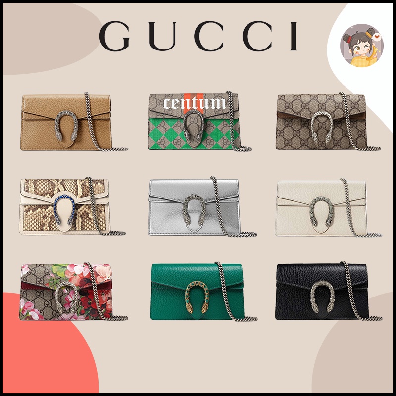 แบรนด์ใหม่และเป็นของแท้/Gucci New Dionysus Ultra Mini Bag 100% Authentic Handbag Chain Bag Shoulder Bags