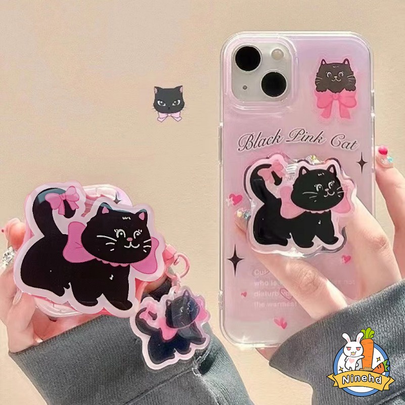 เคสโทรศัพท์มือถือ ลายแมวน่ารัก สีชมพู สีดํา สําหรับ Vivo Y02 Y16 Y02s Y35 Y22s V27e V27 V25e V25 V23e V21e V20 Pro Y15A Y15s Y21 Y21s Y33s Y33T Y21T Y12s Y12A Y20 Y20s Y20i Y17 Y15 Y12 Y11 S1