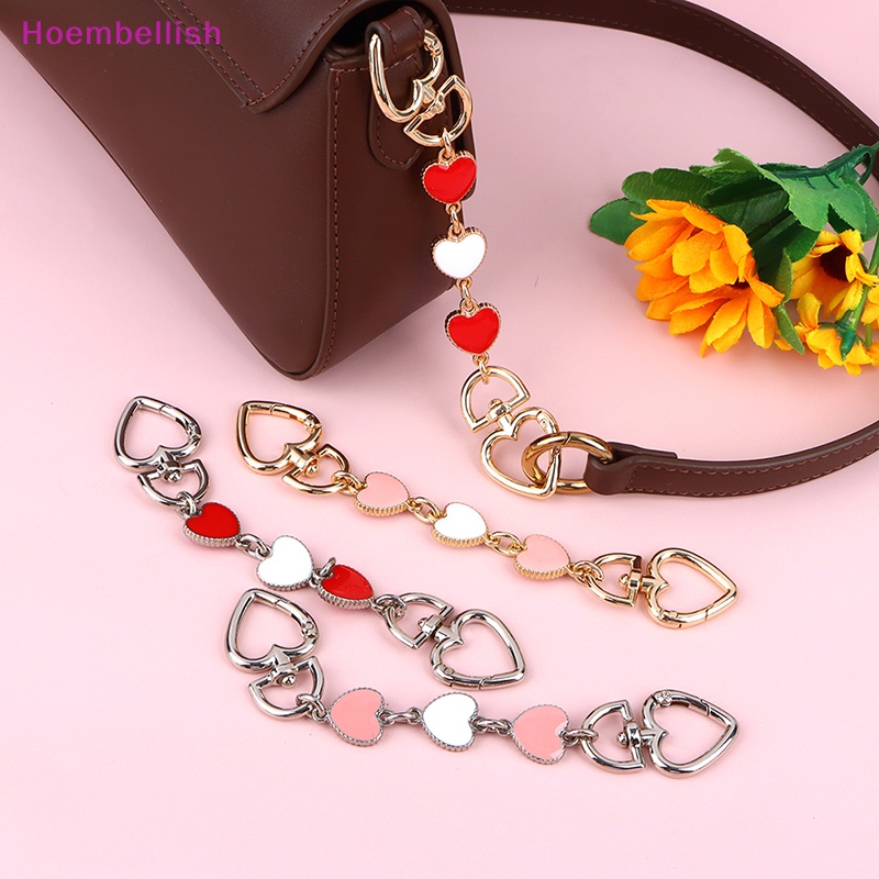 Hoe> สายโซ่ต่อขยาย รูปหัวใจ สําหรับกระเป๋าถือ กระเป๋าสะพายไหล่ DIY