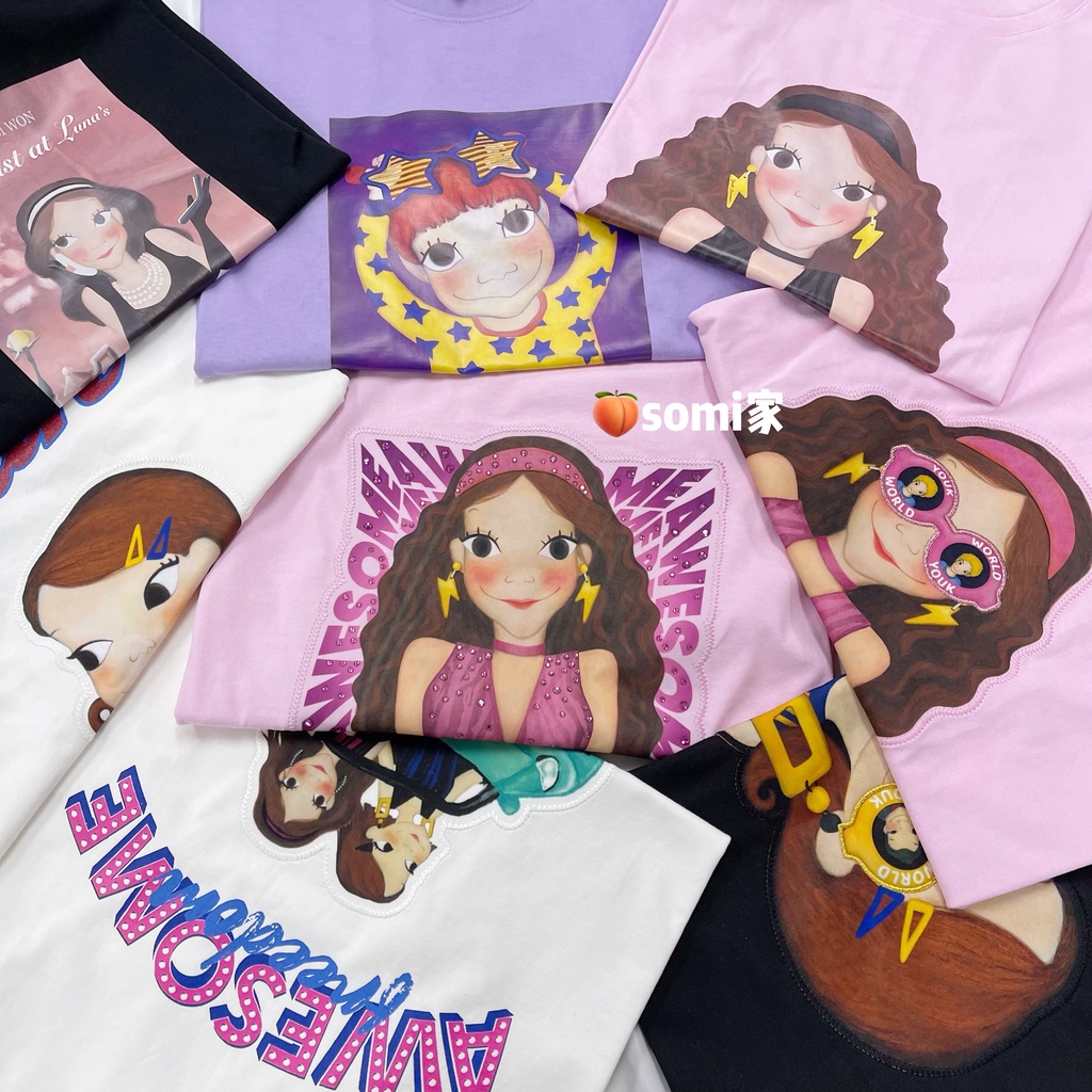 [พร้อมส่ง] Youkshimwon Lu Xinyuan เสื้อยืดแขนสั้น ผ้าฝ้ายแท้