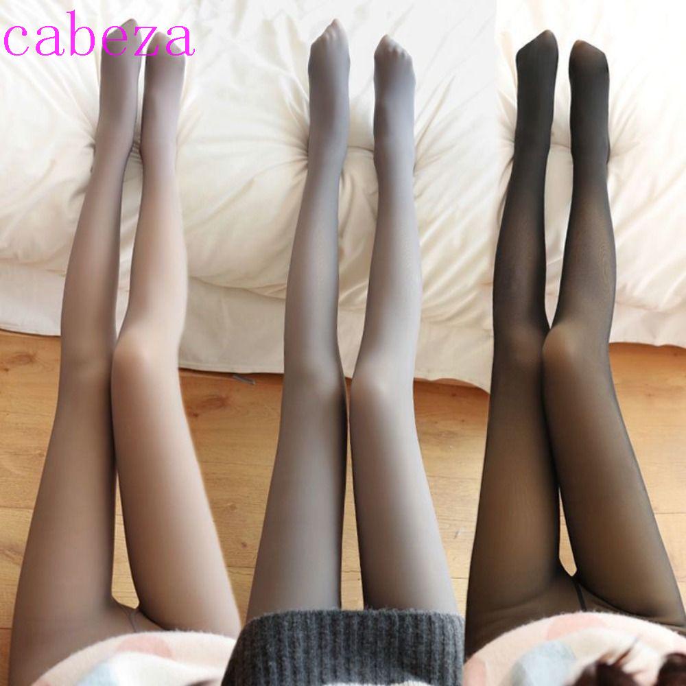 Cabeza ถุงน่อง ผ้ากํามะหยี่ แบบหนา ยืดหยุ่น เอวสูง สําหรับผู้หญิง