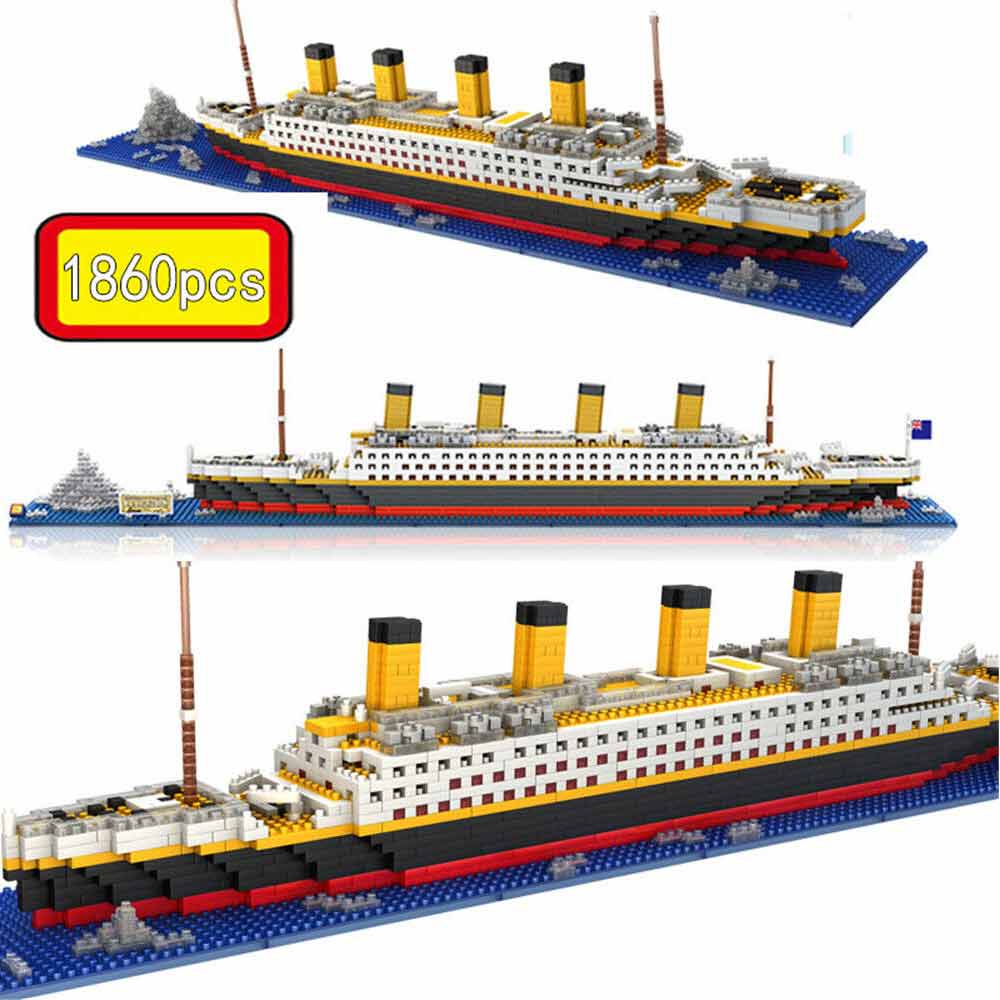 1860pcs Ship Building Bricks Blocks Model Micro Kids Toys Gift Blocks
