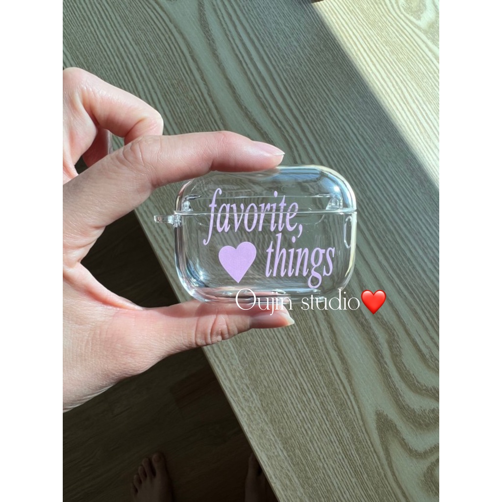 เคสใส แบบนิ่ม ลายตัวอักษร สีชมพู สไตล์เกาหลี สําหรับ pro2 1/2 3