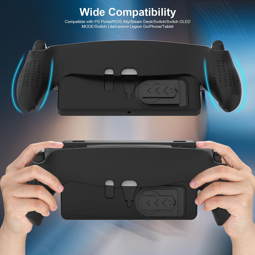 เคส TPU พร้อมตัวยึด สําหรับ Playstation Portal ฝาครอบป้องกัน ป้องกันรอยขีดข่วน ป้องกันการตก สําหรับ PS Portal Game Console เคสขาตั้ง อุปกรณ์เสริม