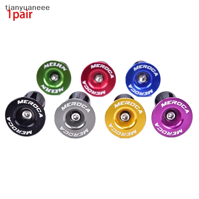 Tianyuaneee 2 ชิ้นจักรยานบาร์ปลายปลั๊กอลูมิเนียมแผนที่ Grip Anti-slip Firm Handlebar Caps ดีมาก