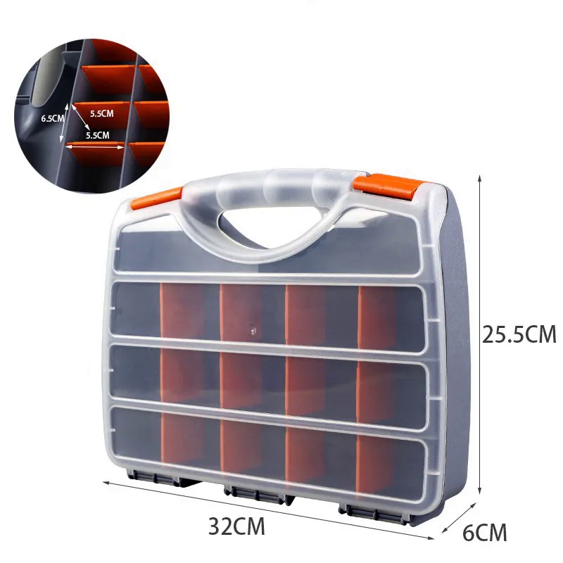 ABS Plastic Portable Parts Box Screw Storage Box Metal Parts Hardware Tool Screwdriver Auto Repair T