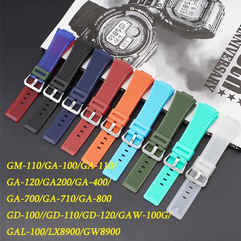 สายนาฬิกาข้อมือยาง แบบเปลี่ยน สําหรับ Casio GM-110 GA700 GW8900 LX8900 GA110 GD-110 GAW-100G GA200 GAL-100