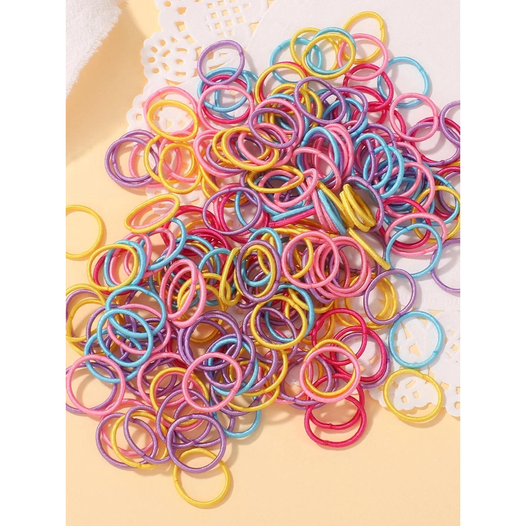 ยางรัดผมไนล่อน 2 ซม. หลากสี สําหรับตุ๊กตาเด็กผู้หญิง 100 ชิ้น ต่อล็อต