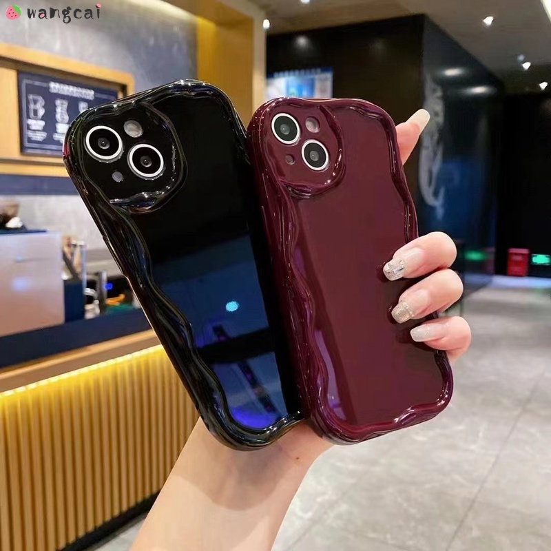 เคสโทรศัพท์มือถือ ซิลิโคนนิ่ม ใส ลายไอศกรีม 3D สีไวน์แดง เรียบง่าย สําหรับ Vivo V23 V20 Pro V23e V21 4G 5G V21s V17 Neo X50