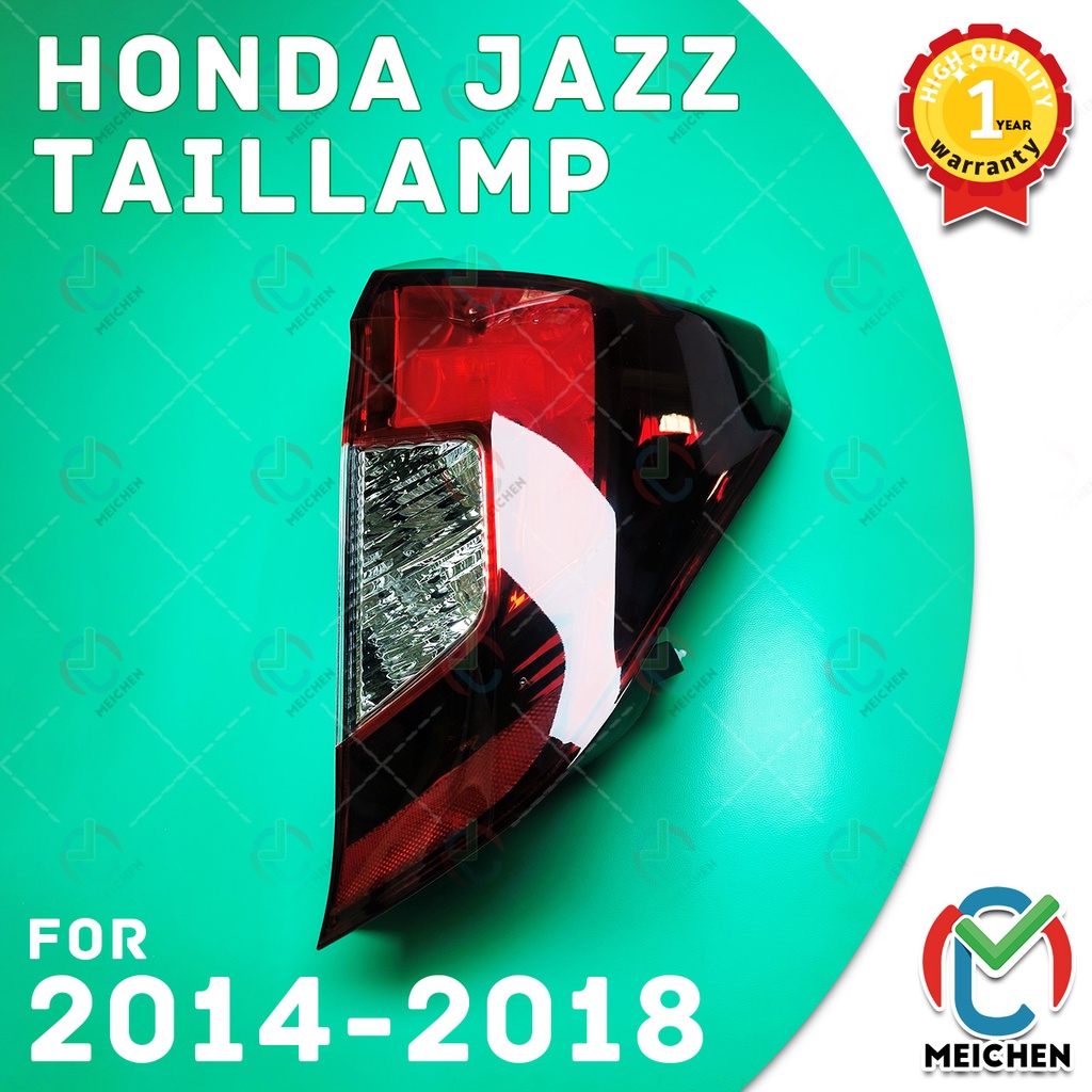 ไฟท้าย Honda Jazz GK GK5 T5A (2014-2018) ไฟท้าย ไฟท้ายไฟเบรคไฟท้าย​แต่ง​ โคมไฟท้าย เสื้อ​ไฟท้าย ทับทิมไฟท้าย ไฟท้ายกันชนหลังสําหรับ ไฟท้าย​ พร้อมทับทิม​ Taillamp Taillight