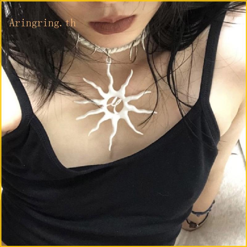 Arin สร้อยคอโชคเกอร์ จี้ดอกทานตะวัน เครื่องประดับ สําหรับผู้หญิง