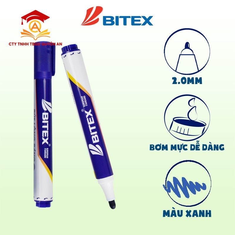 ปากกาไวท์บอร์ด Bitex WB01 เติมหมึกได้ง่ายและทําความสะอาดง่าย