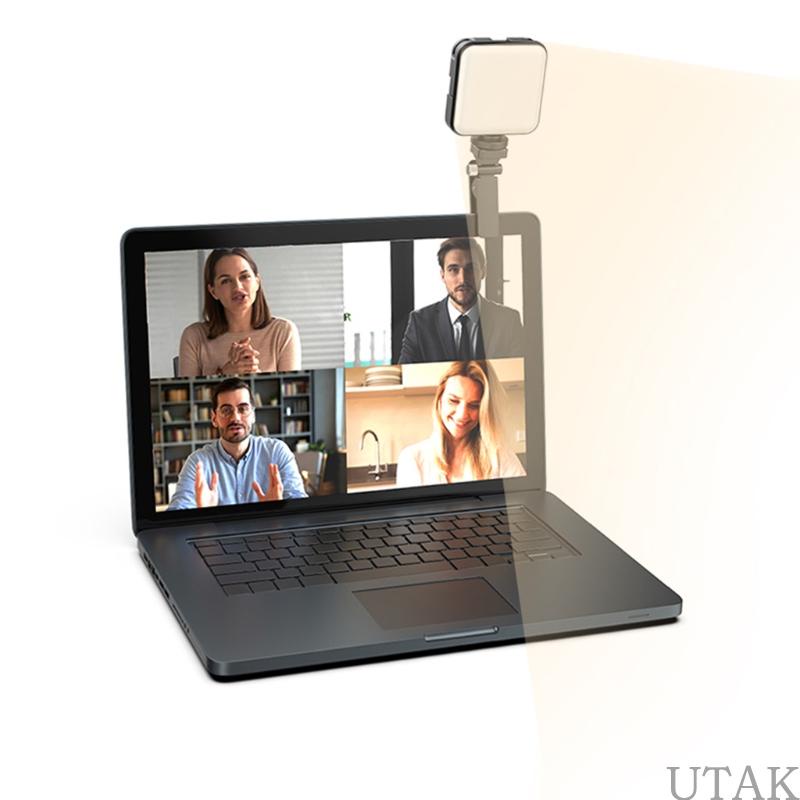 Utakee ชุดไฟประชุมวิดีโอ 2000 mAh ขนาดเล็ก อเนกประสงค์ สําหรับไลฟ์สตรีม