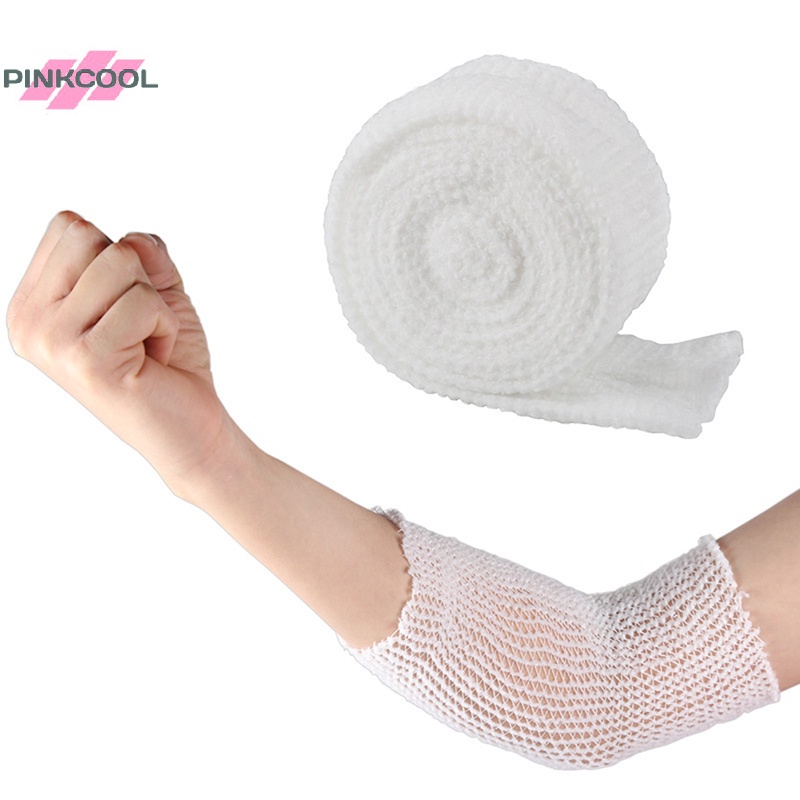 Pinkcool ขายดี ตาข่ายยืดหยุ่น 2 เมตร ต่อม้วน สําหรับพันแผล แผล ราคา ถูกที่สุด ดีลบีเคเค แกลเลอรีภาพที่ 3