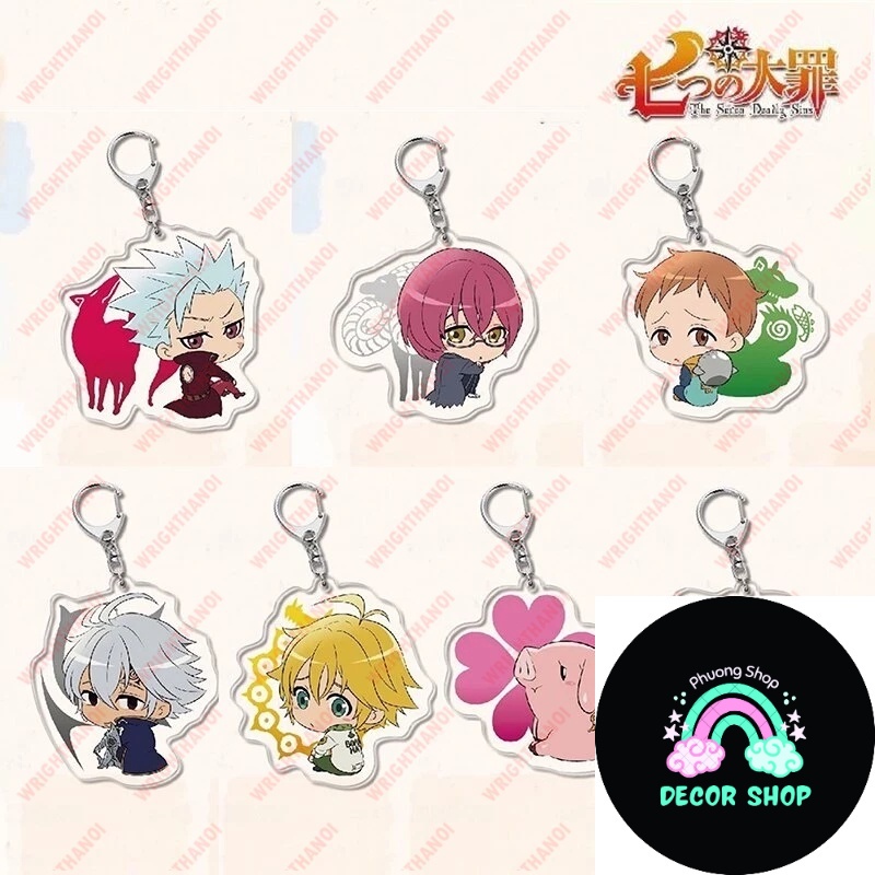 พวงกุญแจ Sins Seven Deadly Sins Seven Deadly Sins Meliodas Elizabeth Diane บ้าน Harlequin ตัวละครอุป