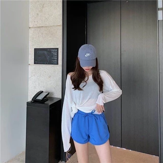 ✨Cynthia✨ กางเกงขาสั้น เอวยางยืดมีเชือกรูด 8 สี มีกระเป๋าหน้า-กระเป๋าหลัง ♪ #2601