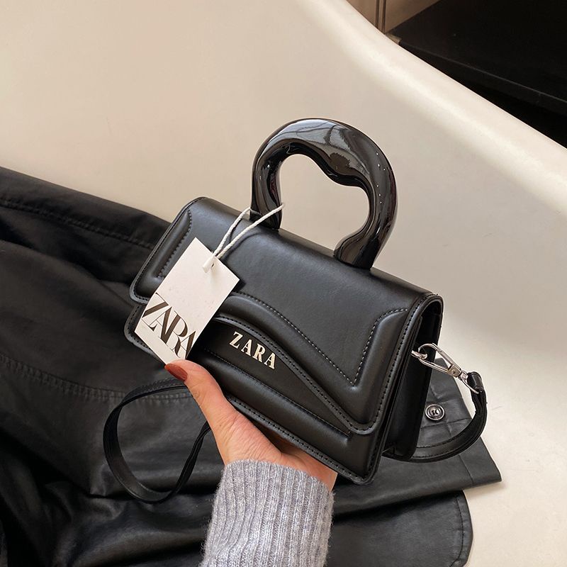 Zara กระเป๋าสะพายไหล่ กระเป๋าถือ ทรงสี่เหลี่ยม ขนาดเล็ก สีพื้น แฟชั่นฤดูใบไม้ผลิ สําหรับสตรี 2023