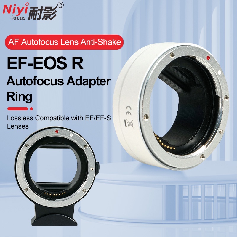 NIYI เลนส์อะแดปเตอร์แหวน EF EOSR RF สําหรับเลนส์ Canon EF Mount สําหรับกล้อง Canon RF EOSR