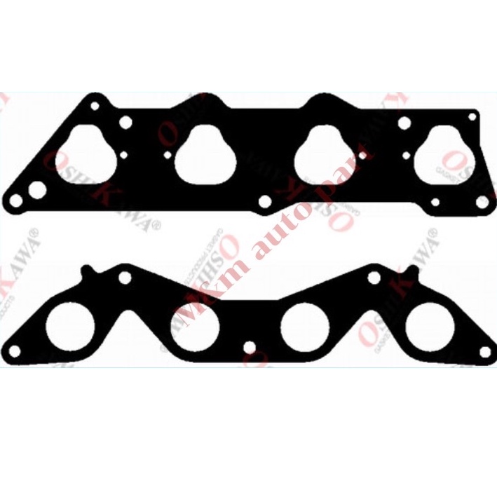 ประเก็นไอดี-ไอเสีย HONDA D17A CIVIC DIMENSION(เหล็กล้วน)1700CC 16V C/V 2000 VTEC ยี่ห้อ oshikawa