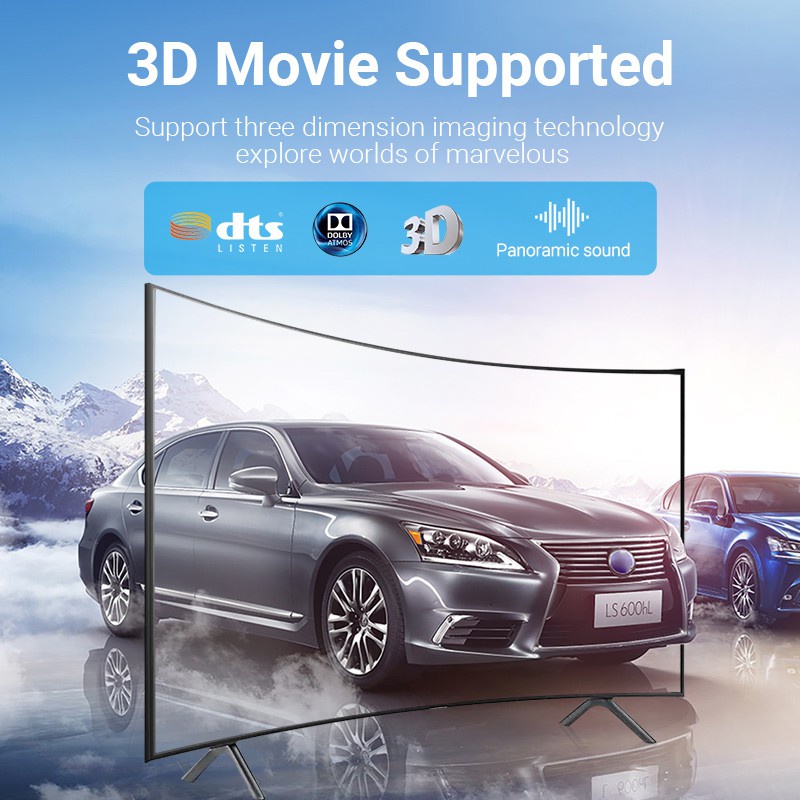 Vention สายเคเบิล HDMI 2.1 8K 60Hz 4K 120Hz ความเร็วสูง 48Gbps HDMI เป็น HDMI สําหรับแล็ปท็อป PS5 4 TV 8K HDMI